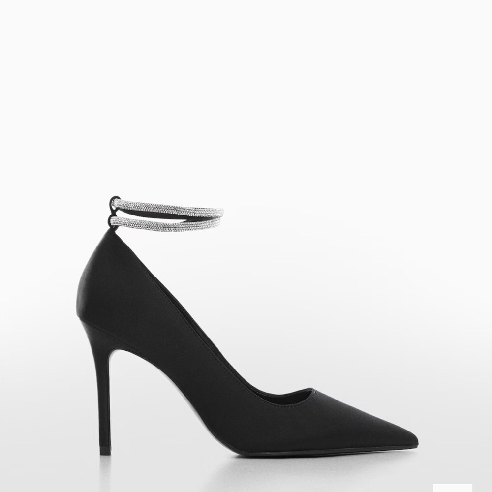 Mango Black Heels with Ankle Strap - Picture 4 of 5